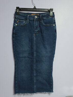 Judy Blue Dark Blue Straight-Leg Denim Skirt